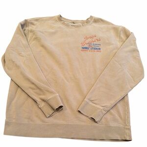 JONAS BROTHERS | 2023 Tour Yankee Stadium Tan Crewneck size large